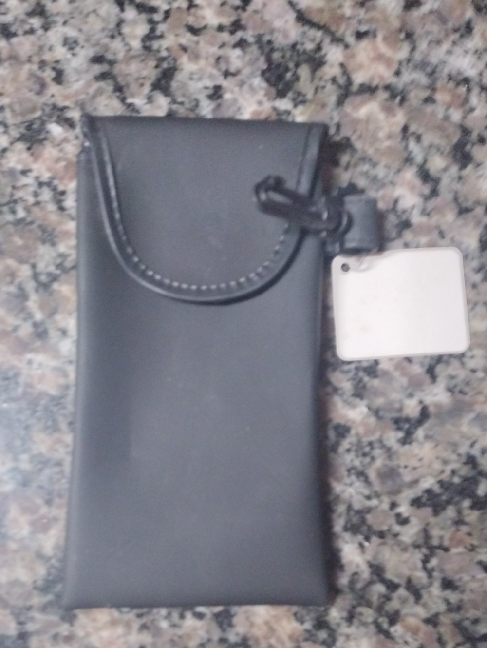 Black Cell Phone Pouch Case by Faded Glory new w tags with belt clip 6.5"x 3.1"